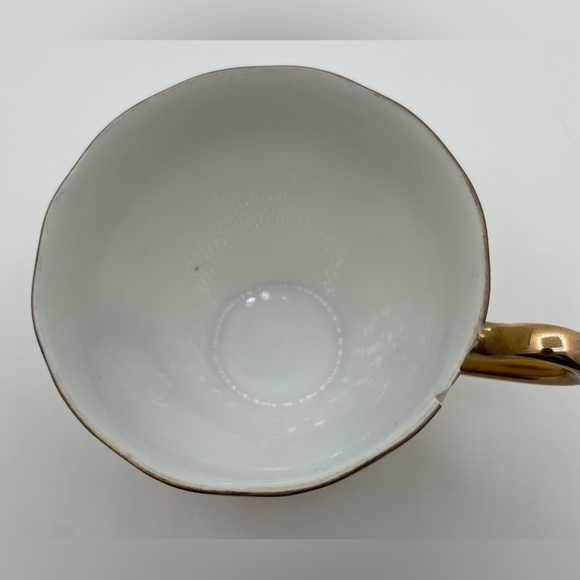 Vintage Enesco Fruit Pattern E1432 Teacup Saucer 
gold trim, hand painted, 5.5” - Picture 2 of 10